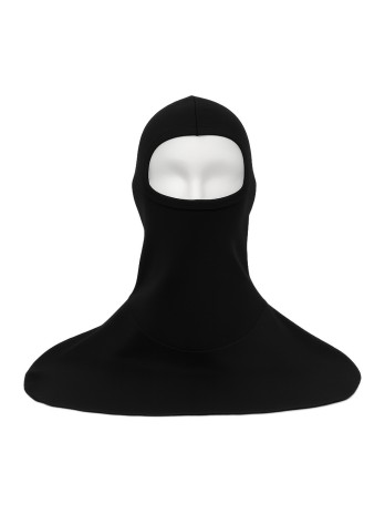 Balaclava negra con pechera para motociclista