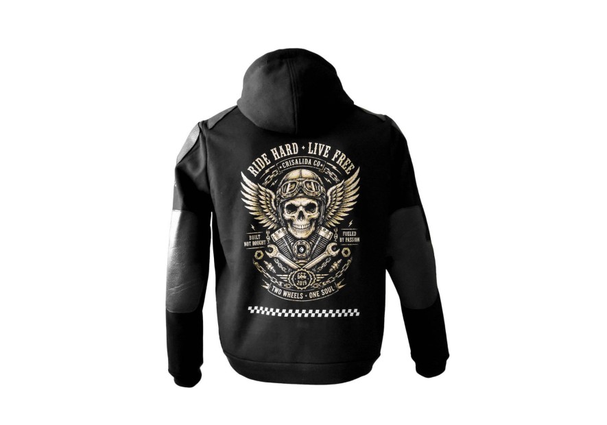 Sudadera Biker Con Refuerzos De Piel | Crisalida