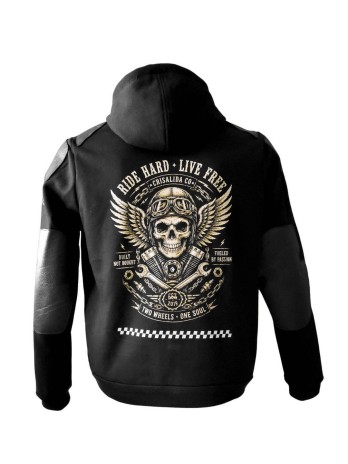 Sudadera Biker Con Refuerzos De Piel | Crisalida