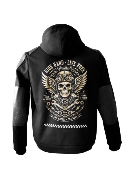 Sudadera Biker Con Refuerzos De Piel | Crisalida