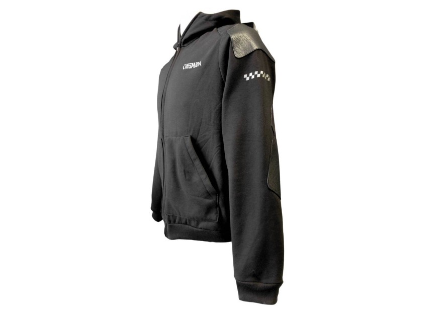 Sudadera Biker Con Refuerzos De Piel | Crisalida