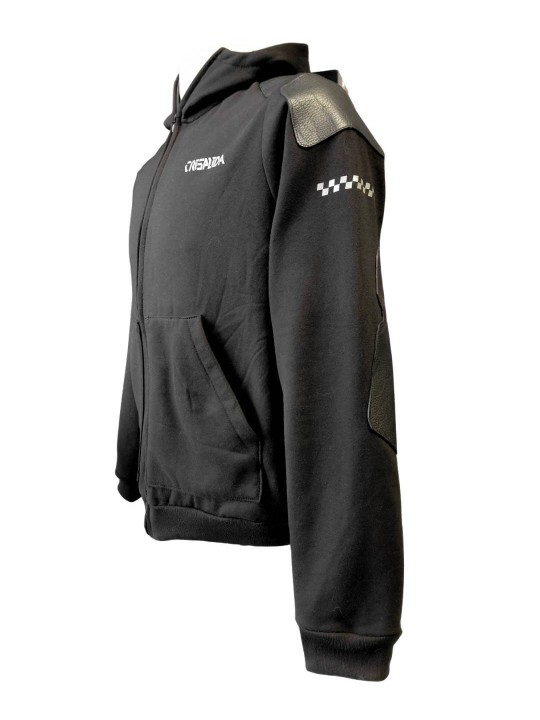 Sudadera Biker Con Refuerzos De Piel | Crisalida