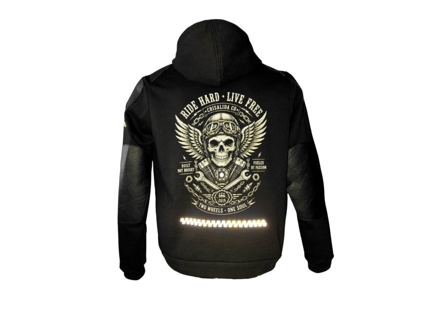 Sudadera Biker Con Refuerzos De Piel | Crisalida