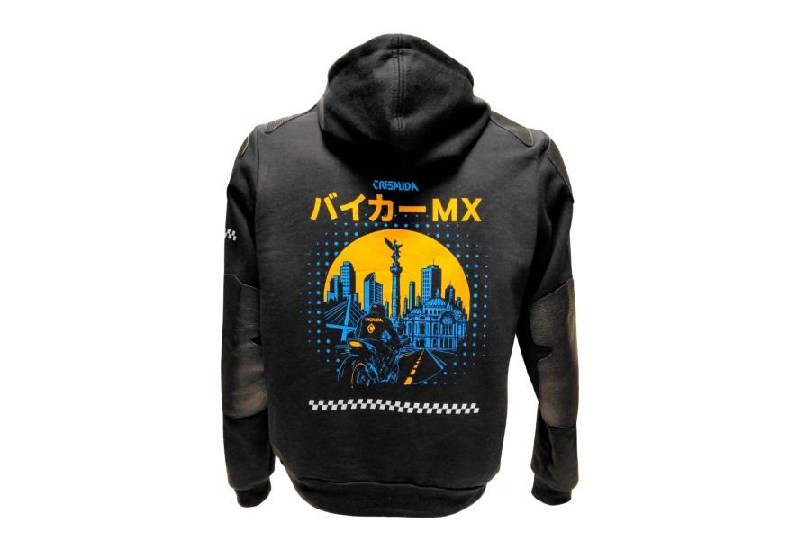 Sudadera Biker Con Refuerzos De Piel | Crisalida