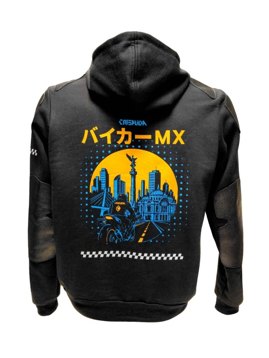 Sudadera Biker Con Refuerzos De Piel | Crisalida