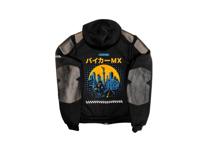 Sudadera Biker Con Refuerzos De Piel | Crisalida