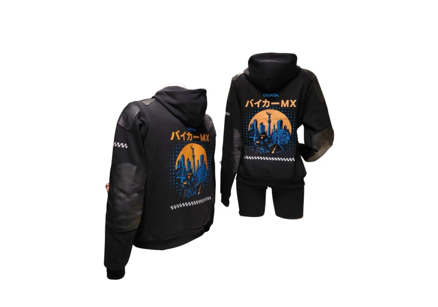 Sudadera Biker Con Refuerzos De Piel | Crisalida