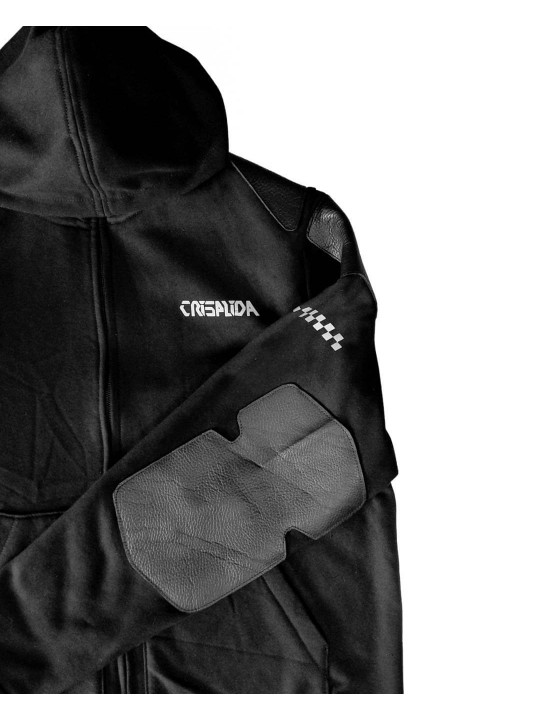 Sudadera Biker Con Refuerzos De Piel | Crisalida