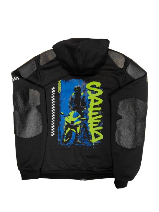 Sudadera Biker Con Refuerzos De Piel | Crisalida