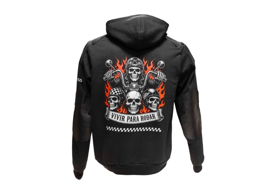 Sudadera Biker Con Refuerzos De Piel | Crisalida