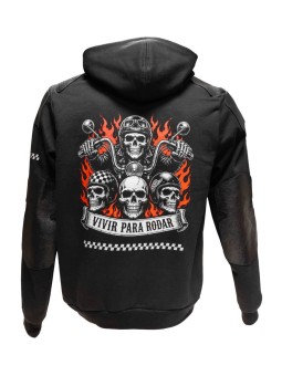 Sudadera Biker Con Refuerzos De Piel | Crisalida