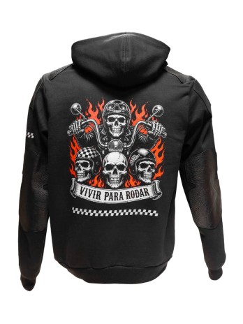 Sudadera Biker Con Refuerzos De Piel | Crisalida