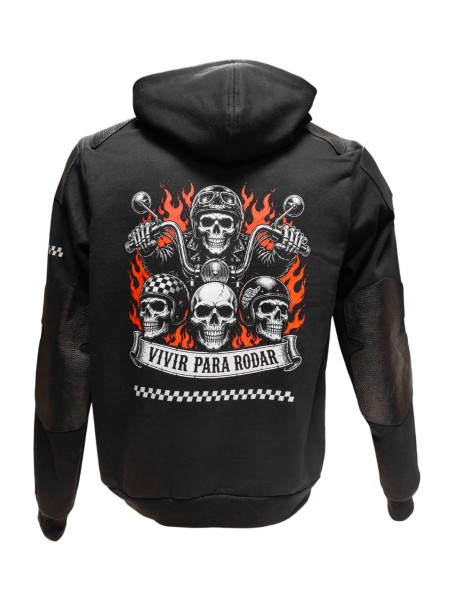 Sudadera Biker Con Refuerzos De Piel | Crisalida