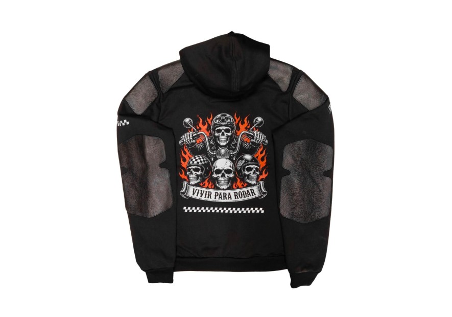 Sudadera Biker Con Refuerzos De Piel | Crisalida